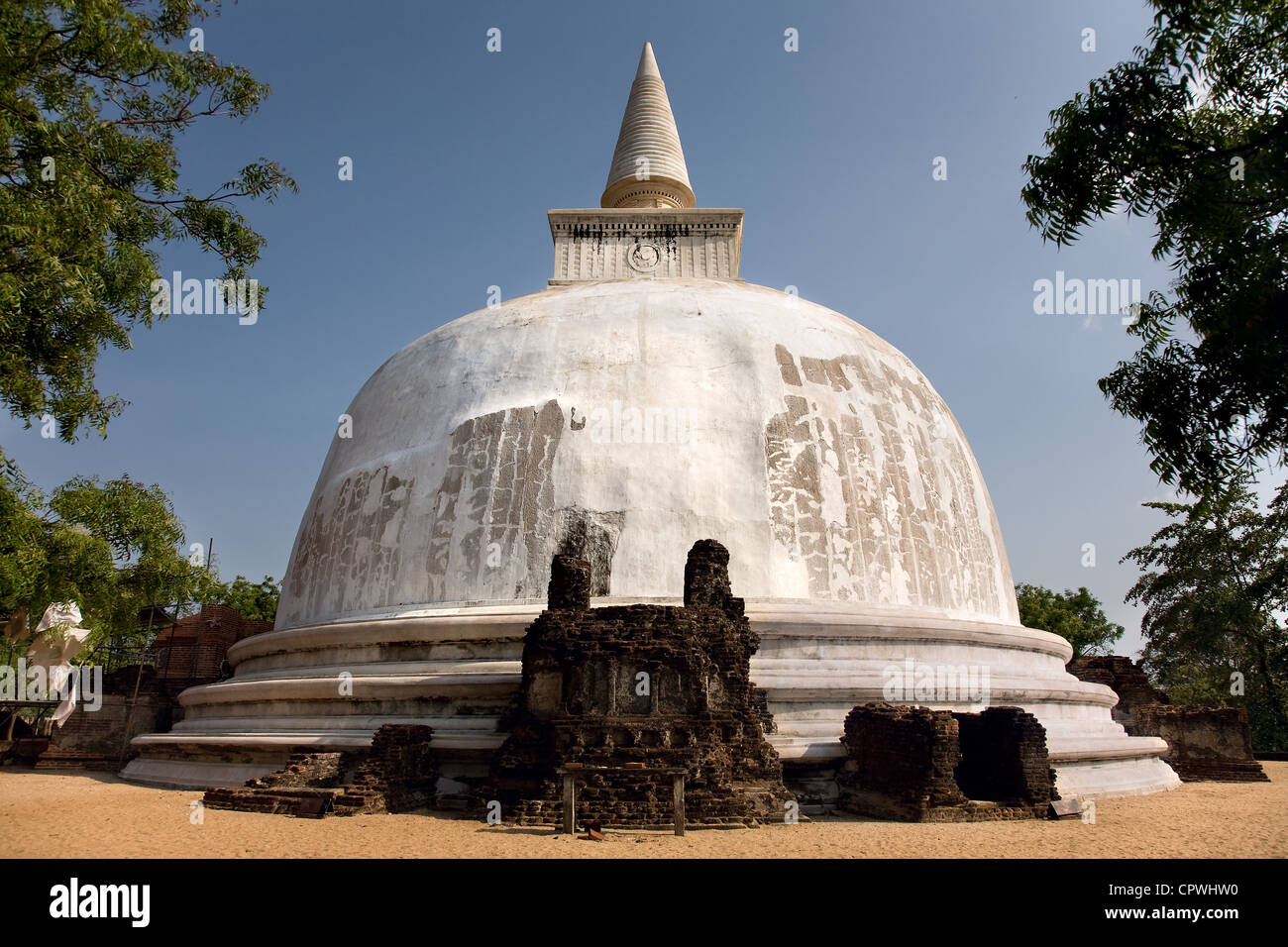 Die Alahana Parivena in Polonnaruwa (alte Sri Lankas Hauptstadt), Sri Lanka Stockfoto