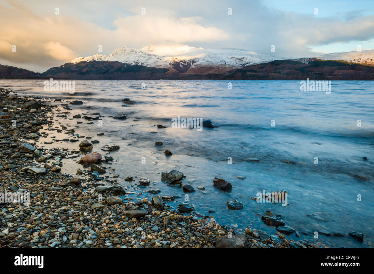 Ben Lomond, Loch Lomond Winter in den schottischen Highlands, Schottland, Großbritannien Stockfoto