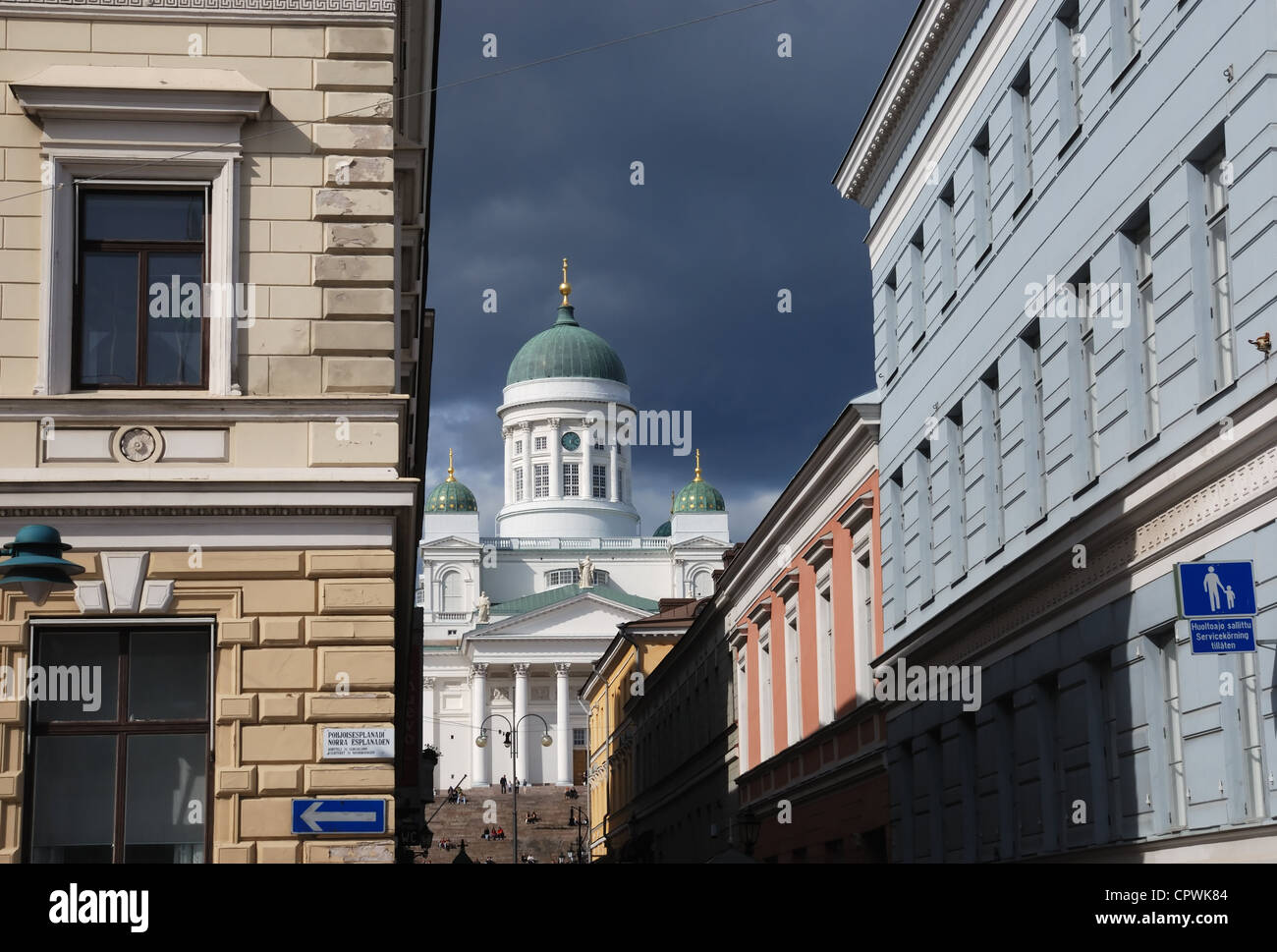 Blick auf die lutherische Kathedrale in Helsinki, Finnland Stockfoto