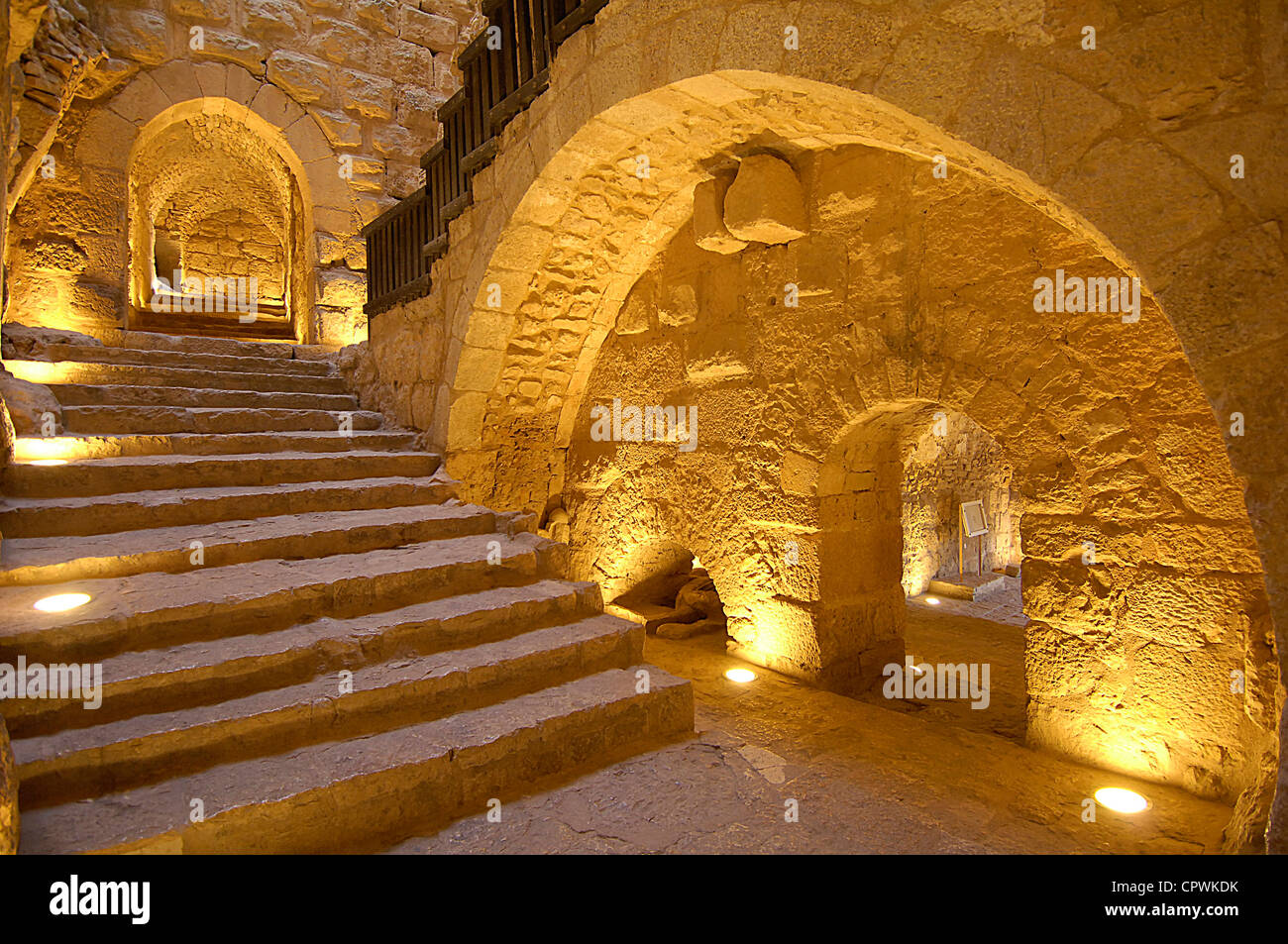 Asien Jordanien Ajloun Schloss der Ar Rabad Stockfoto