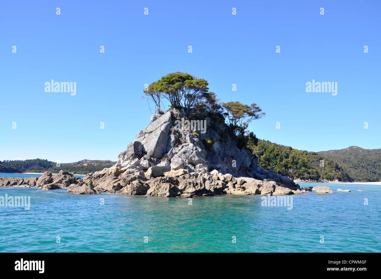 Insel im Tasmanischen See in Neuseeland Stockfoto
