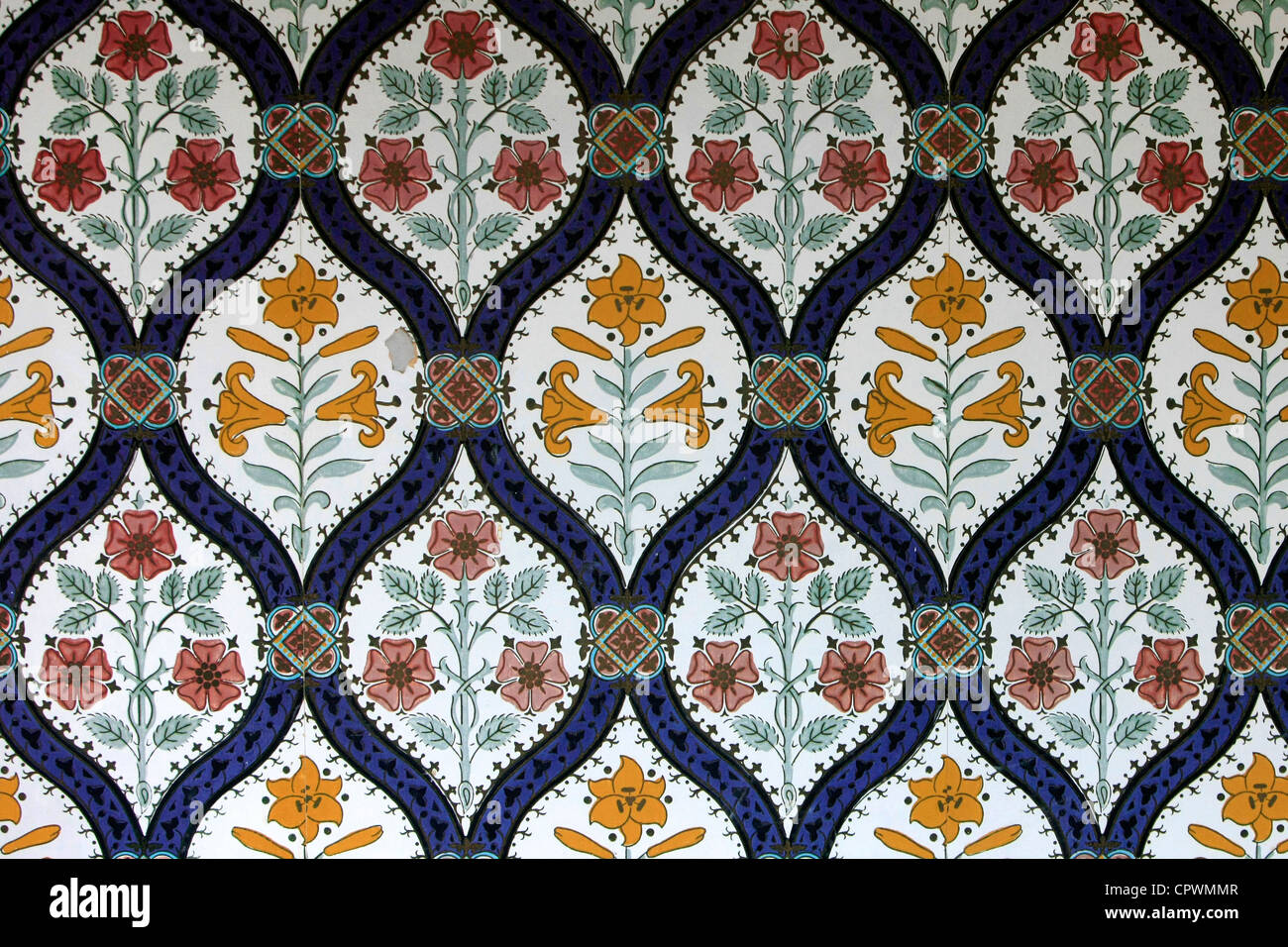 Reproduktion elisabethanischen Wallpaper Stockfoto