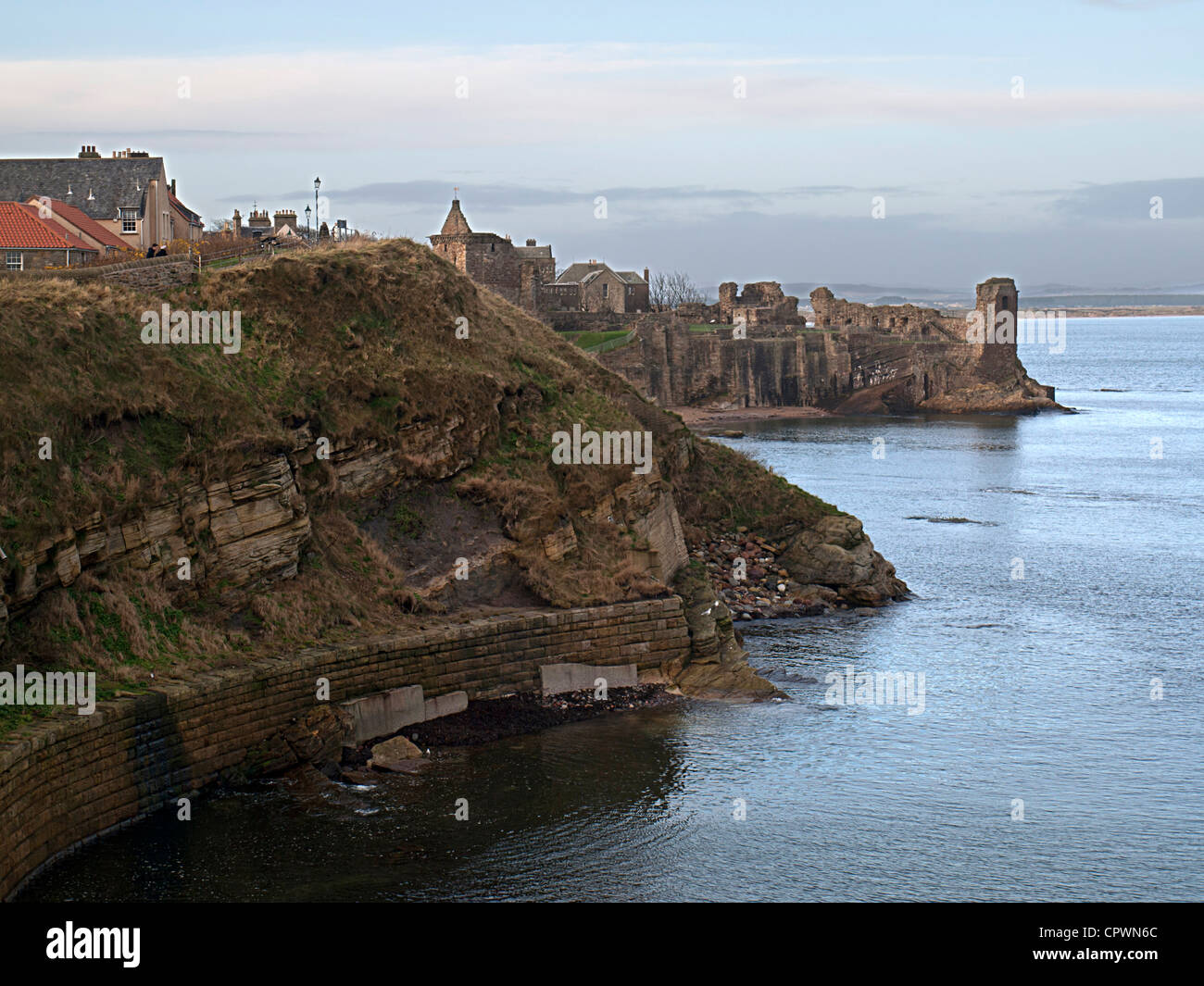 Saint Andrews-Meer-Seitenansicht Stockfoto
