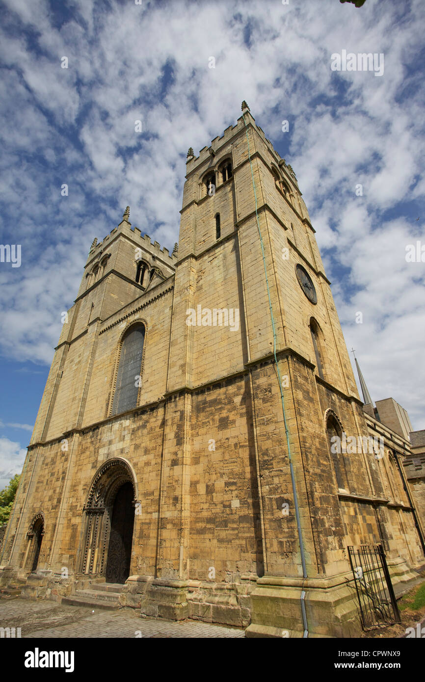 Worksop Priory-Kirche Stockfoto