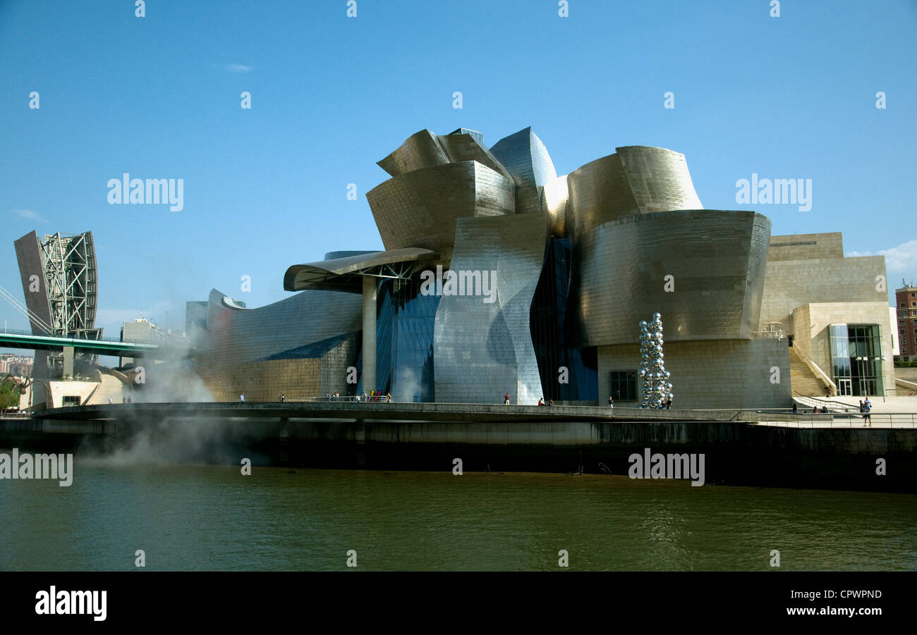 Das Guggenheim Museum Bilbao, Architektur von Frank Gehry Stockfoto