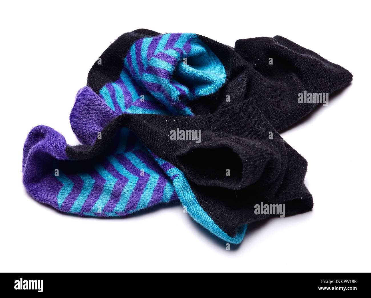 Schmutzige Socken Stockfoto