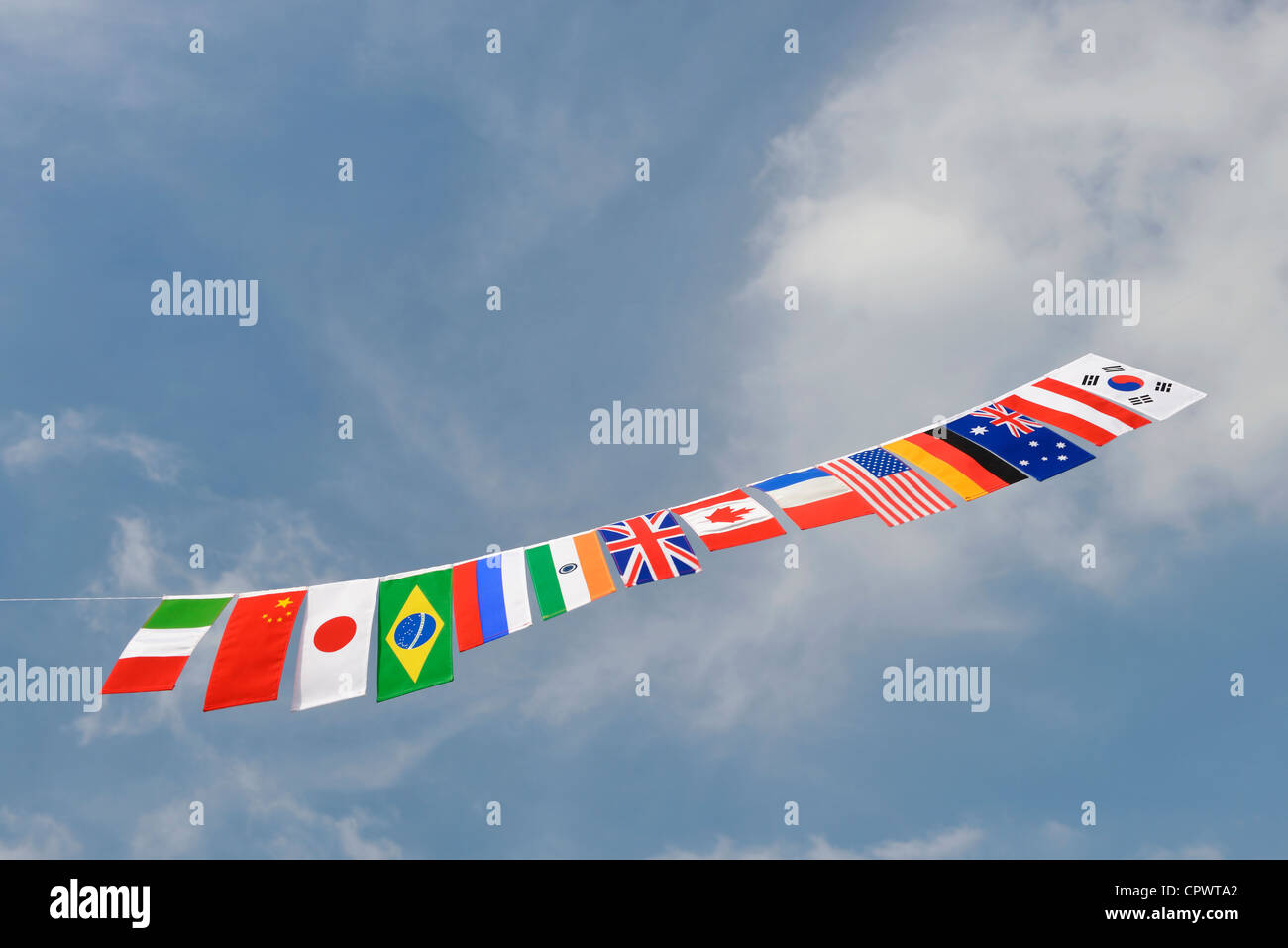 Flaggen der Nationen Stockfoto
