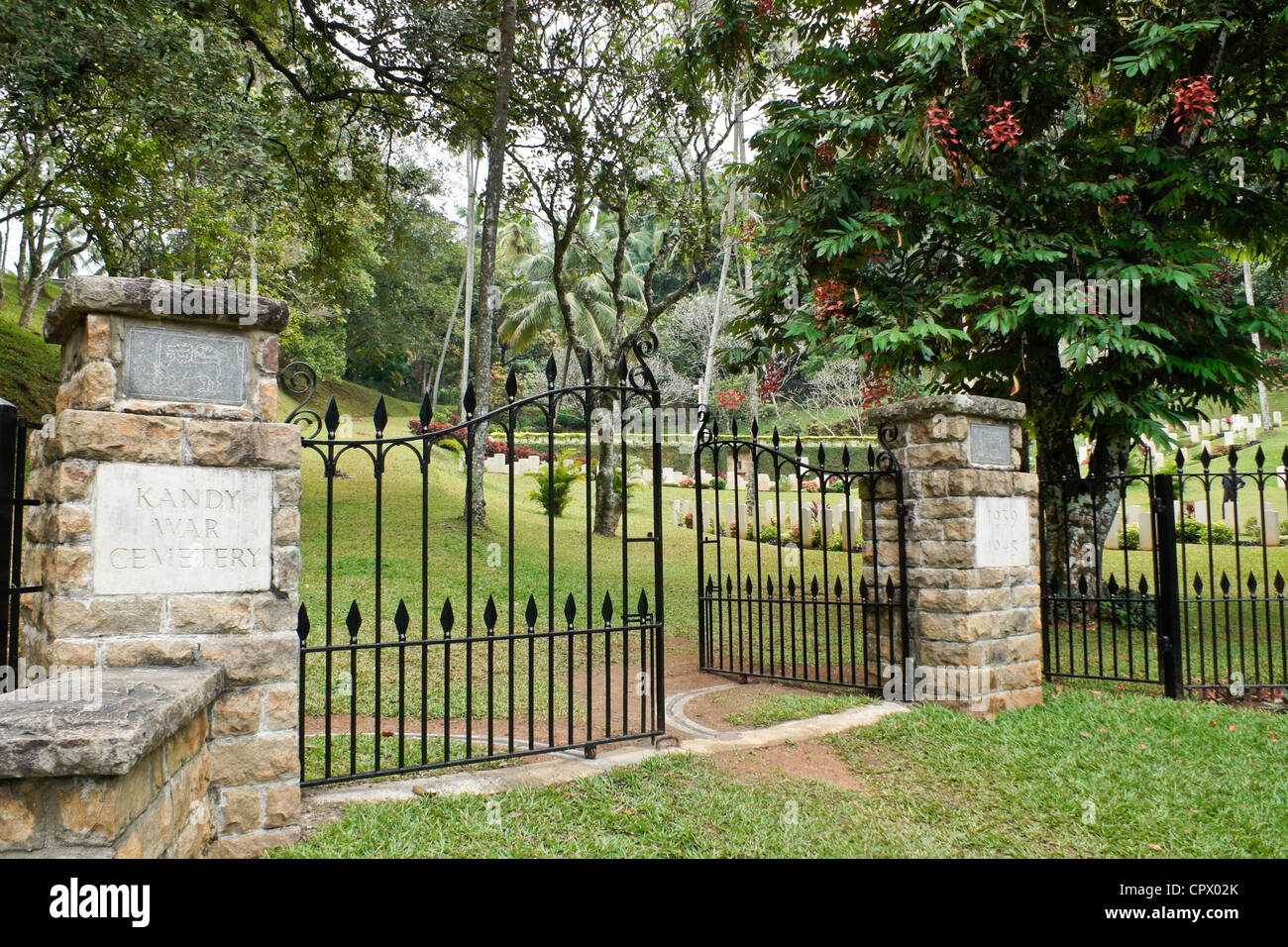 Kandy War Cemetery, Kandy, Sri Lanka Stockfoto