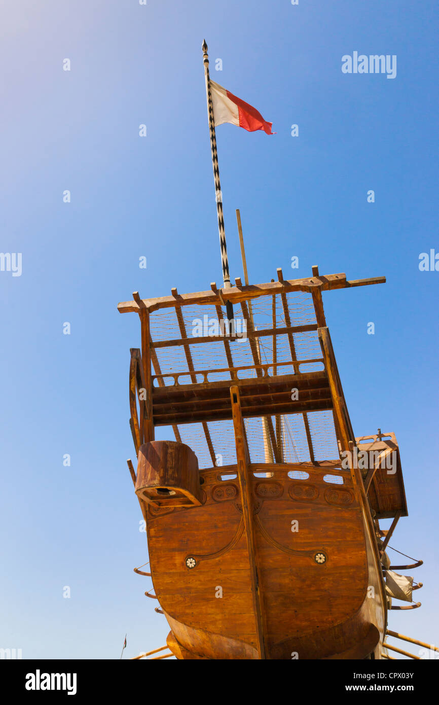 Alten Dhau, traditionellen arabischen Segelschiff, Dubai, Vereinigte Arabische Emirate Stockfoto