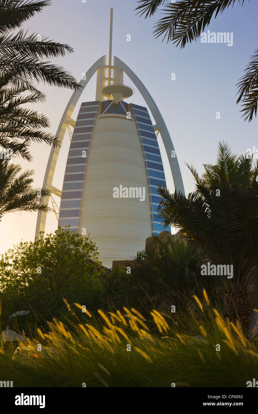 Burj Al Arab Hotel, berühmte Gebäude in Dubai, Vereinigte Arabische Emirate Stockfoto