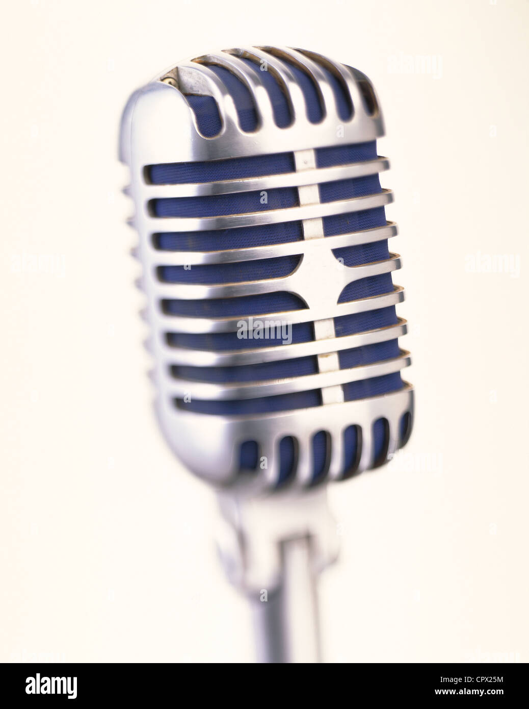 Altmodische Mikrofon, Nahaufnahme Stockfoto