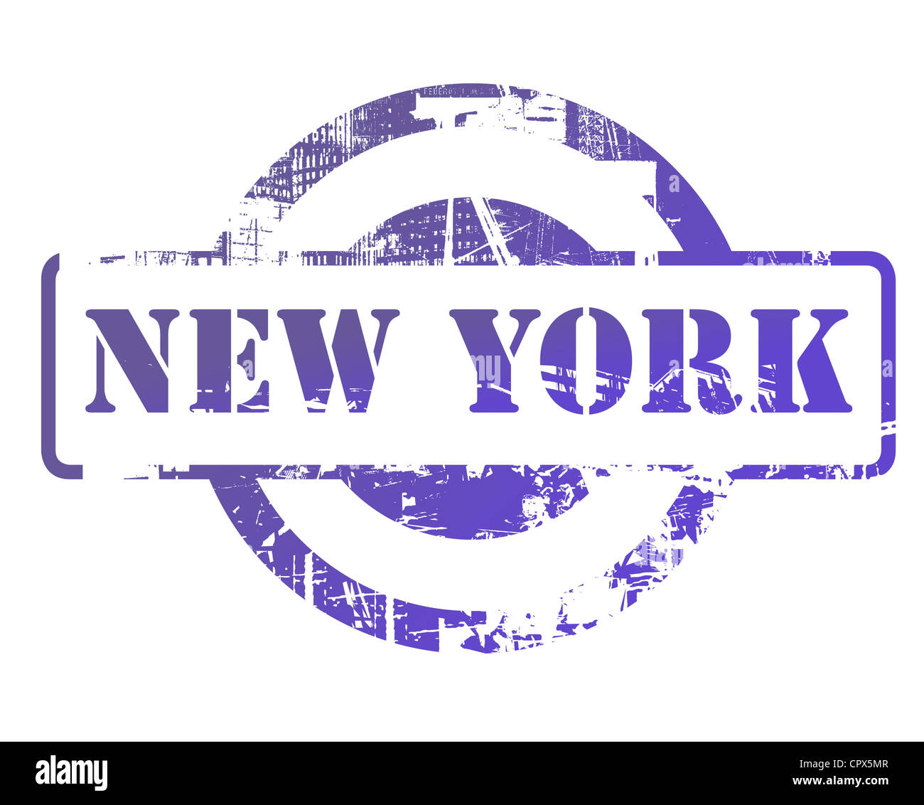 New York-Stempel mit textfreiraum isoliert auf weißem Hintergrund. Stockfoto