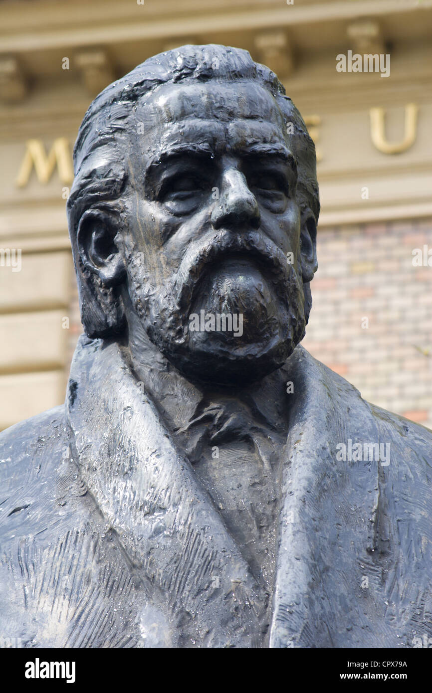 Prag - Kopf des Komponisten Bedrich Smetana Stockfoto