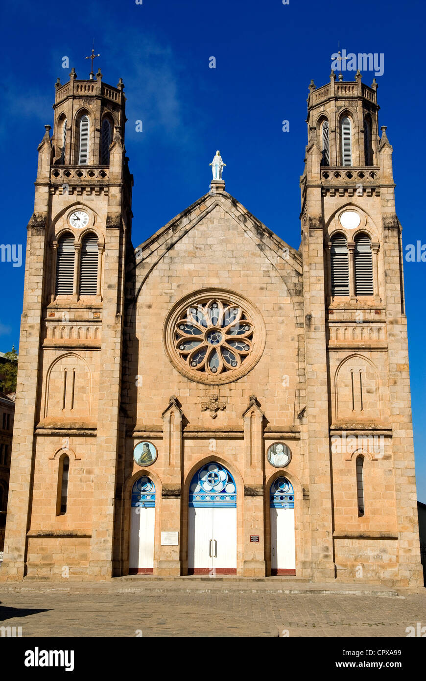 Madagaskar-Analamanga Region Antananarivo Tananarive oder Tana katholische Kathedrale im historischen Viertel von Andahalo auf Höhe des Stockfoto