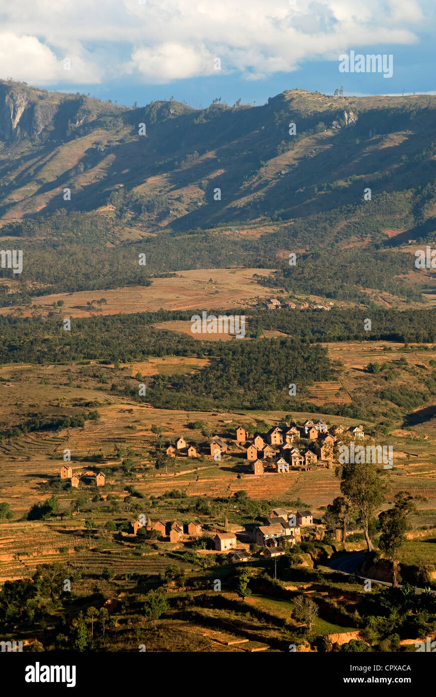 Madagaskar-Hochland ehemalige Provinz von Fianarantsoa Tiefland Dörfer der Nationalpark von Ranomafana National Road 7 gesehen Stockfoto