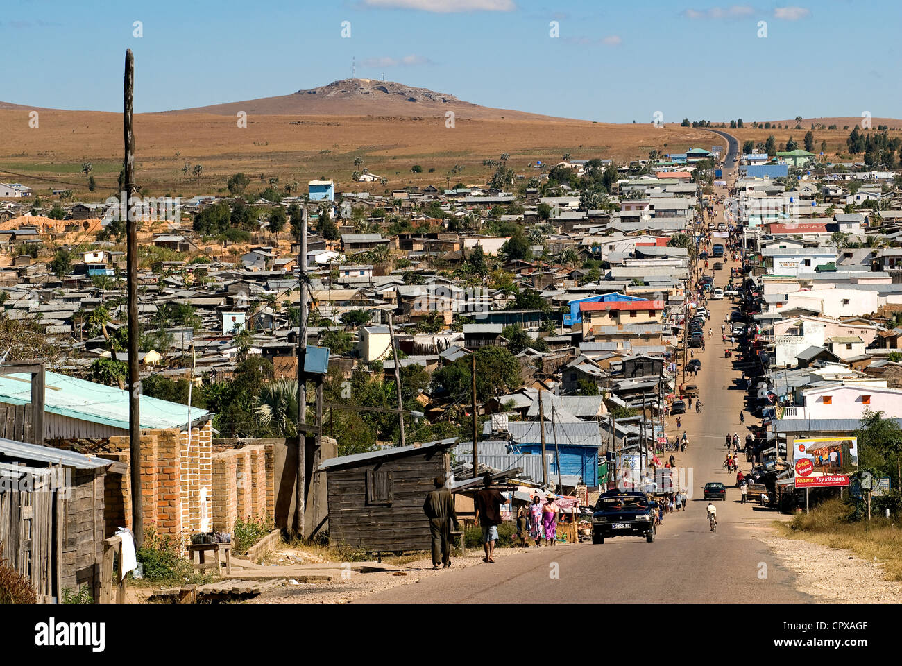 Hochland von Madagaskar ehemalige Provinz von Fianarantsoa IHorombe Region Neustadt geboren von Saphir Rush Ilakaka auf nationaler Stockfoto