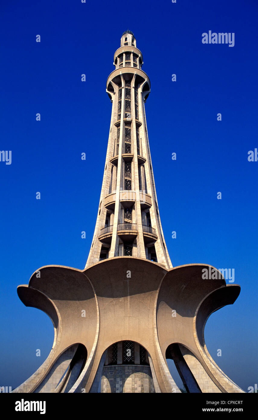 Pakistan, Lahore, Minar-e-Pakistan (Pakistan Tag Memorial) Stockfoto