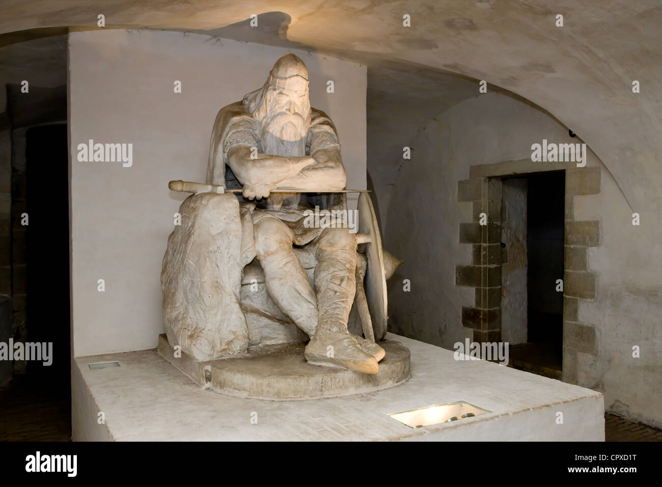 Statue von Ogier der Däne auf Schloss Kronborg, Dänemark (Holger Danske) Stockfoto