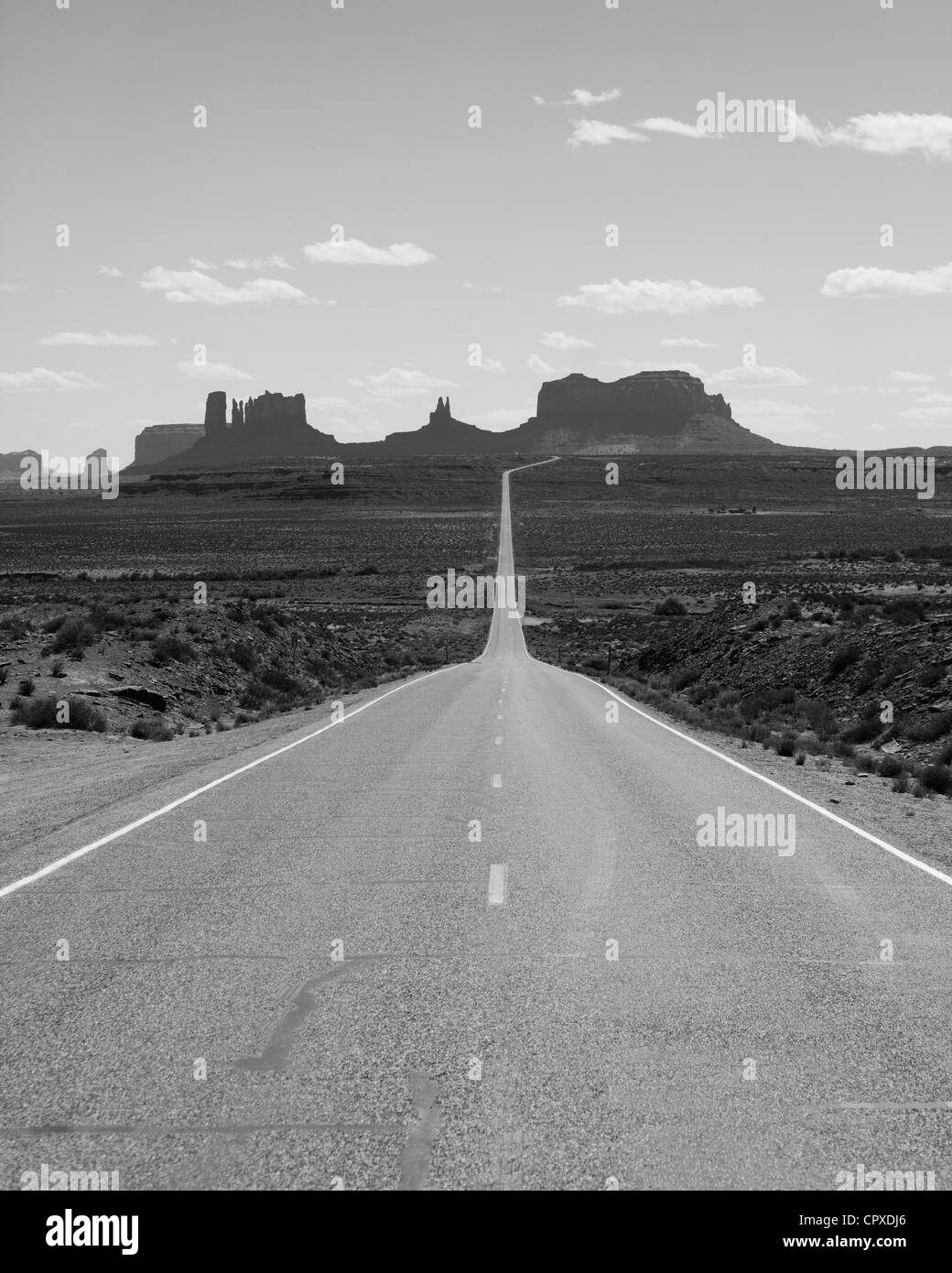 Der Weg zum Monument Valley, Utah Stockfoto