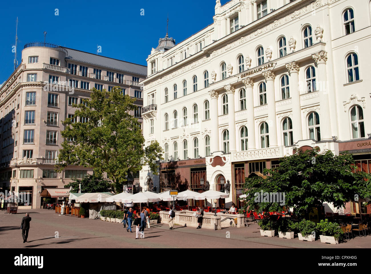 Ungarn, Budapest, wo Gebäude befindet sich das Gerbaud Cafe, Varasmarty ter 7 Stockfoto