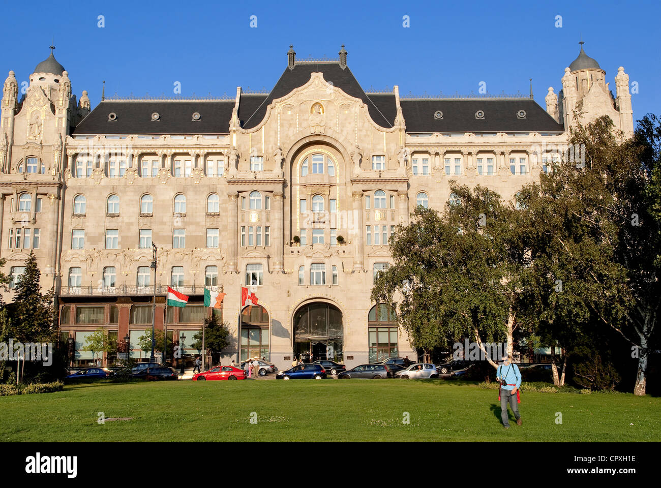 Ungarn, Budapest, der Gresham Palast, Jugendstil von 1907, umgebaut heute Hotel, das Gresham Palace Stockfoto