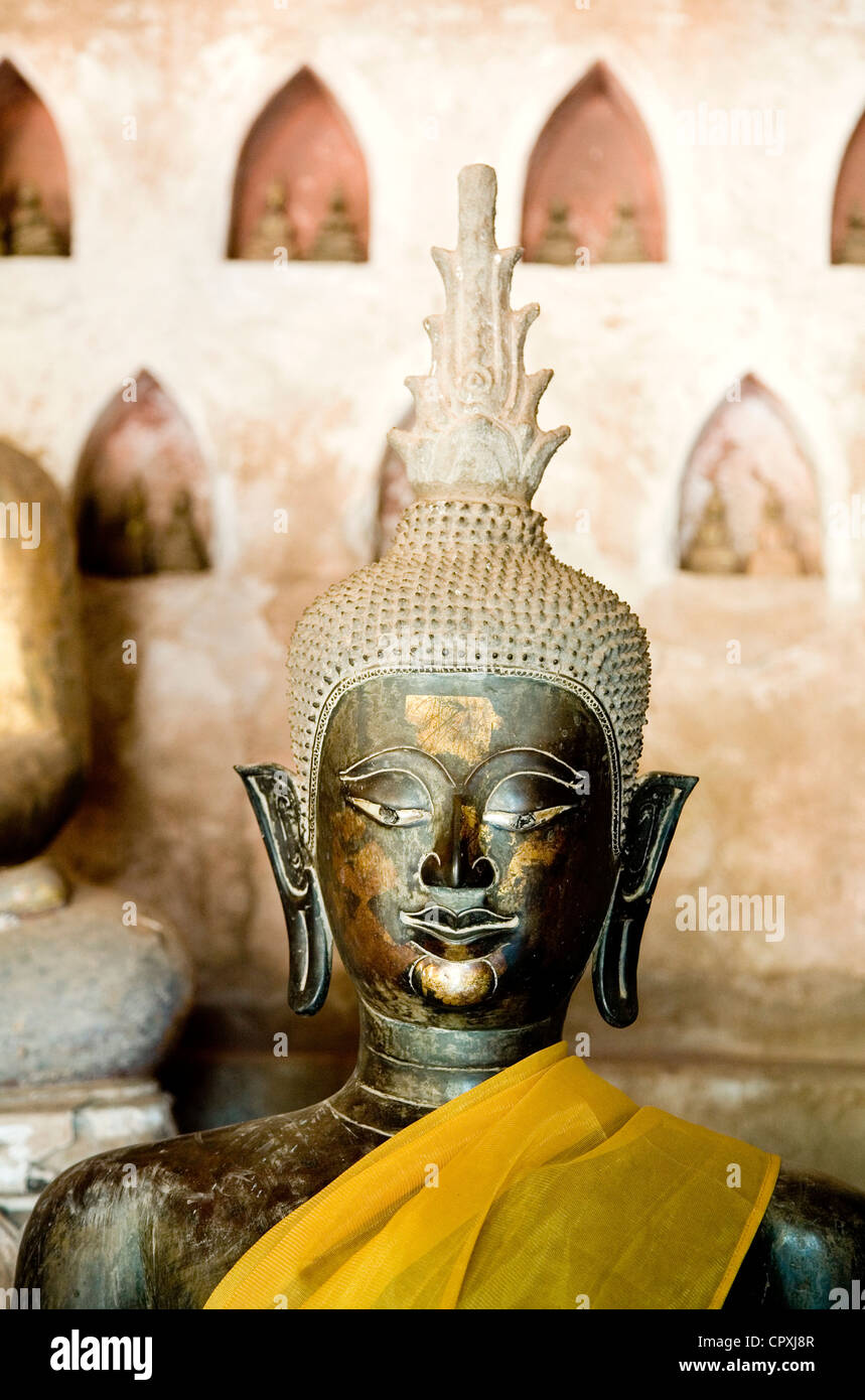 Laos Vientiane MwSt Si Saket gilt als älteste Tempel der Stadt verwandelt Museum Tempel 1819 enthält wichtige Stockfoto