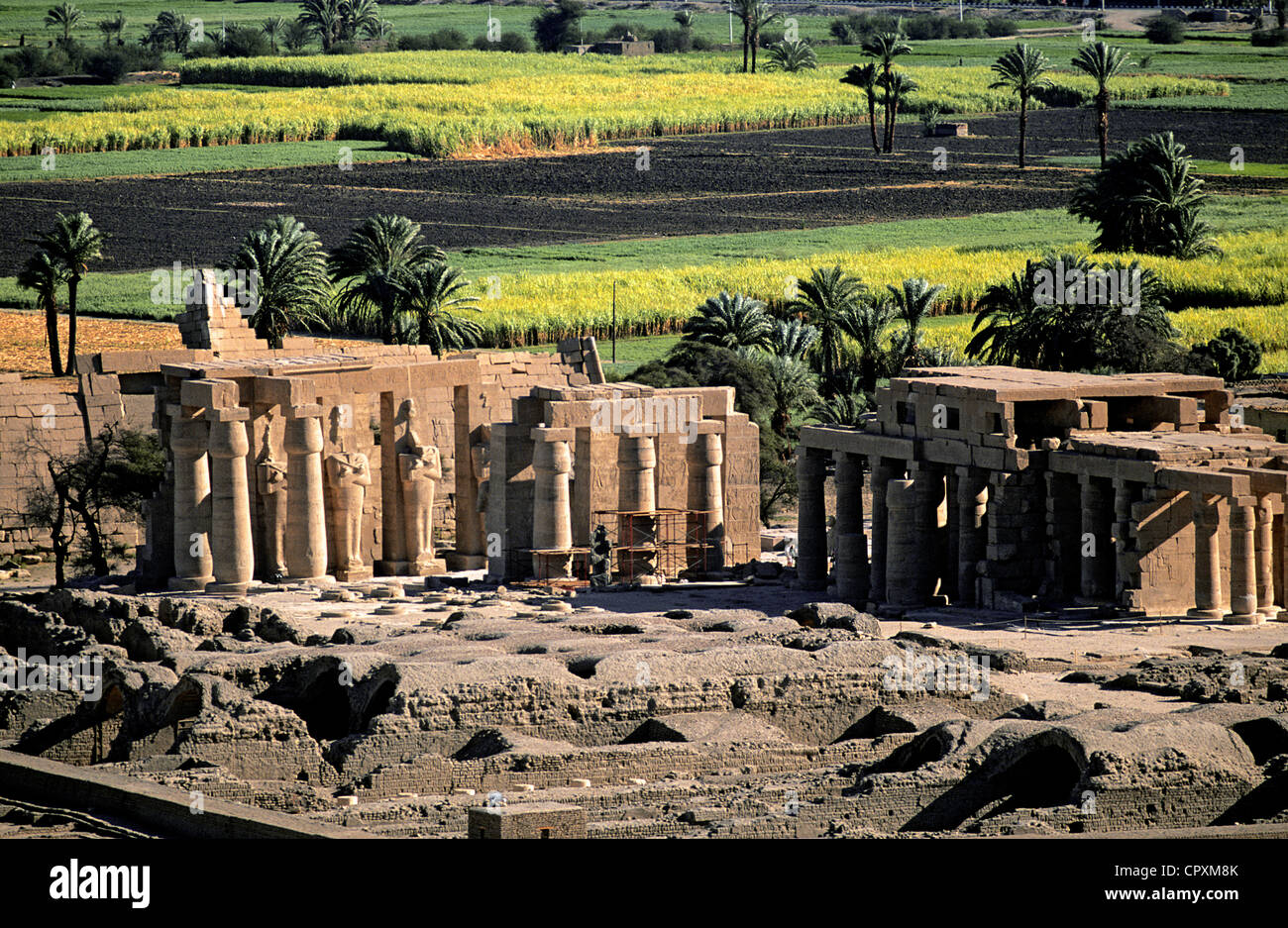 Ägypten Oberägypten Niltal Umgebung von Luxor-Theben-Nekropole Weltkulturerbe von UNESCO Western Area Ramesseum Stockfoto