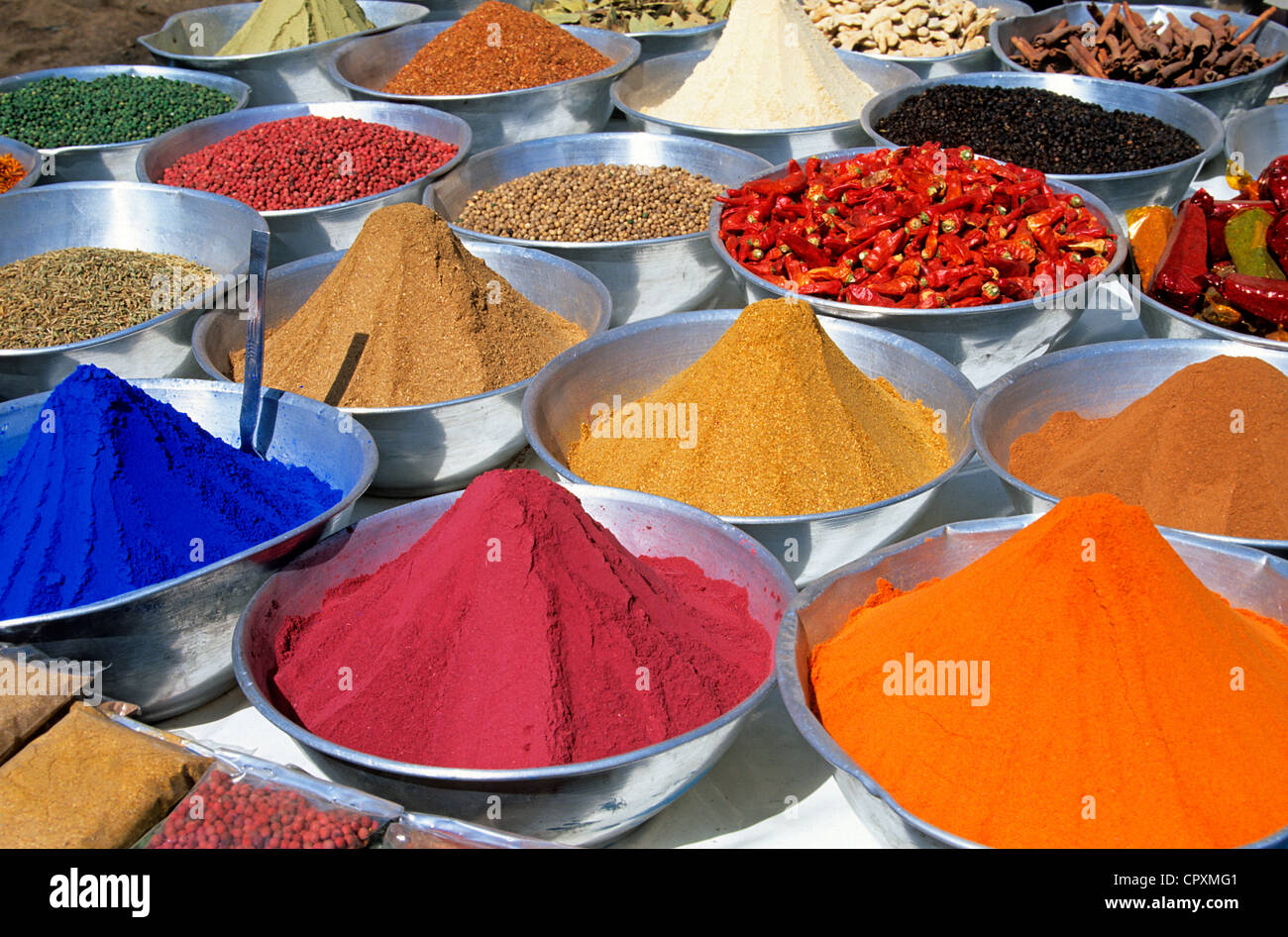 Ägypten, Oberägypten, Niltal, Aswan, Gewürze Markt Stockfoto