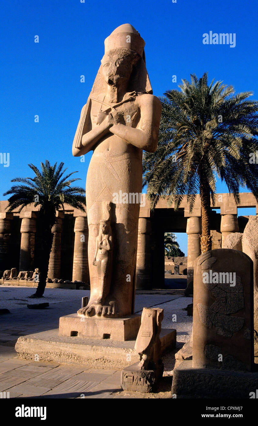 Ägypten Oberägypten Oberägypten Nil Tal Luxor Karnak als Weltkulturerbe der UNESCO Tempel Amon Gott zuerst aufgeführt Stockfoto