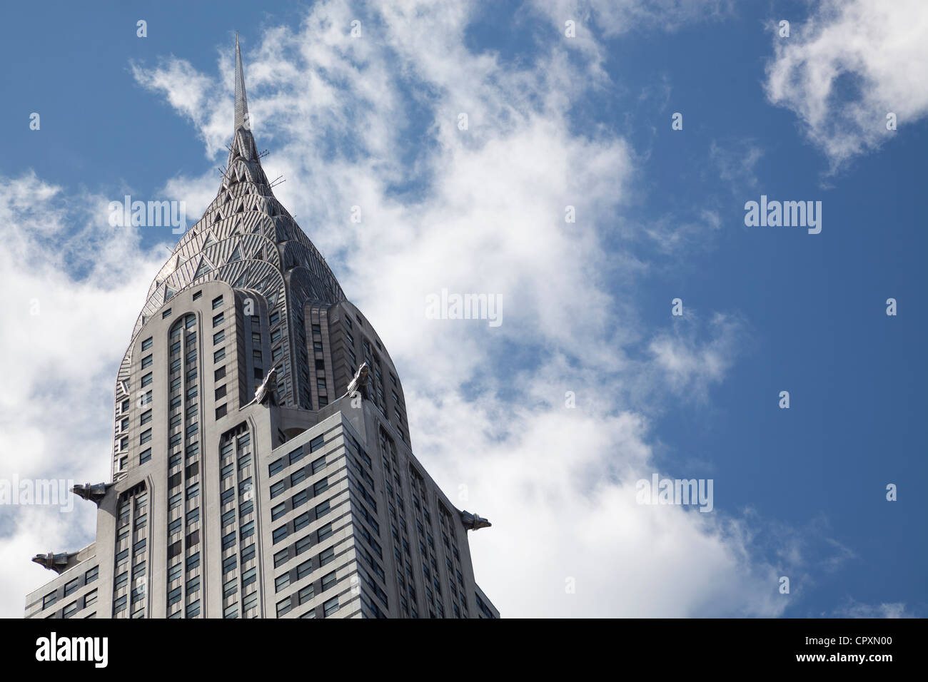 Chrysler Building an der 42nd St und der Lexington Avenue, New York City. Stockfoto