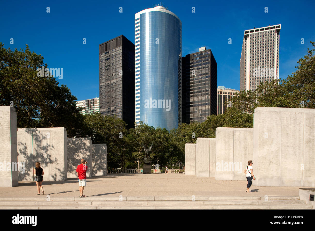 USA New York City Battery Park East Coast War Memorial zu Ehren der Toten Amerikaner im Atlantischen Ozean während der zweiten Stockfoto