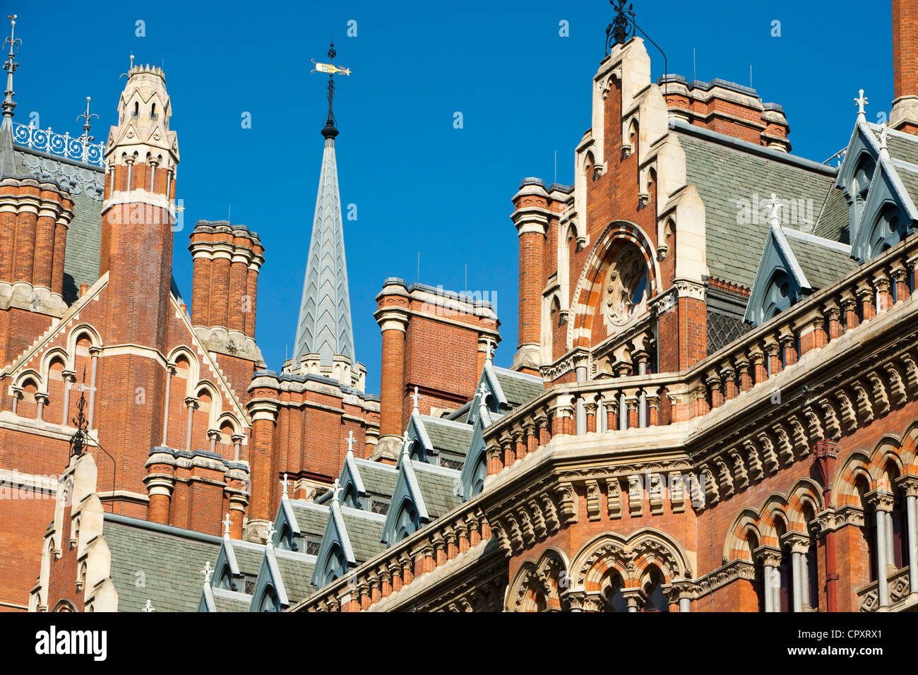 Bahnhof St Pancras, Euston Road, London, UK. Stockfoto