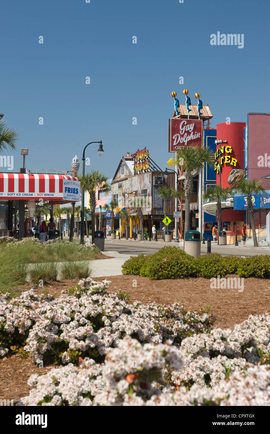 OCEAN BOULEVARD INNENSTADT VON MYRTLE BEACH SOUTH CAROLINA USA Stockfoto