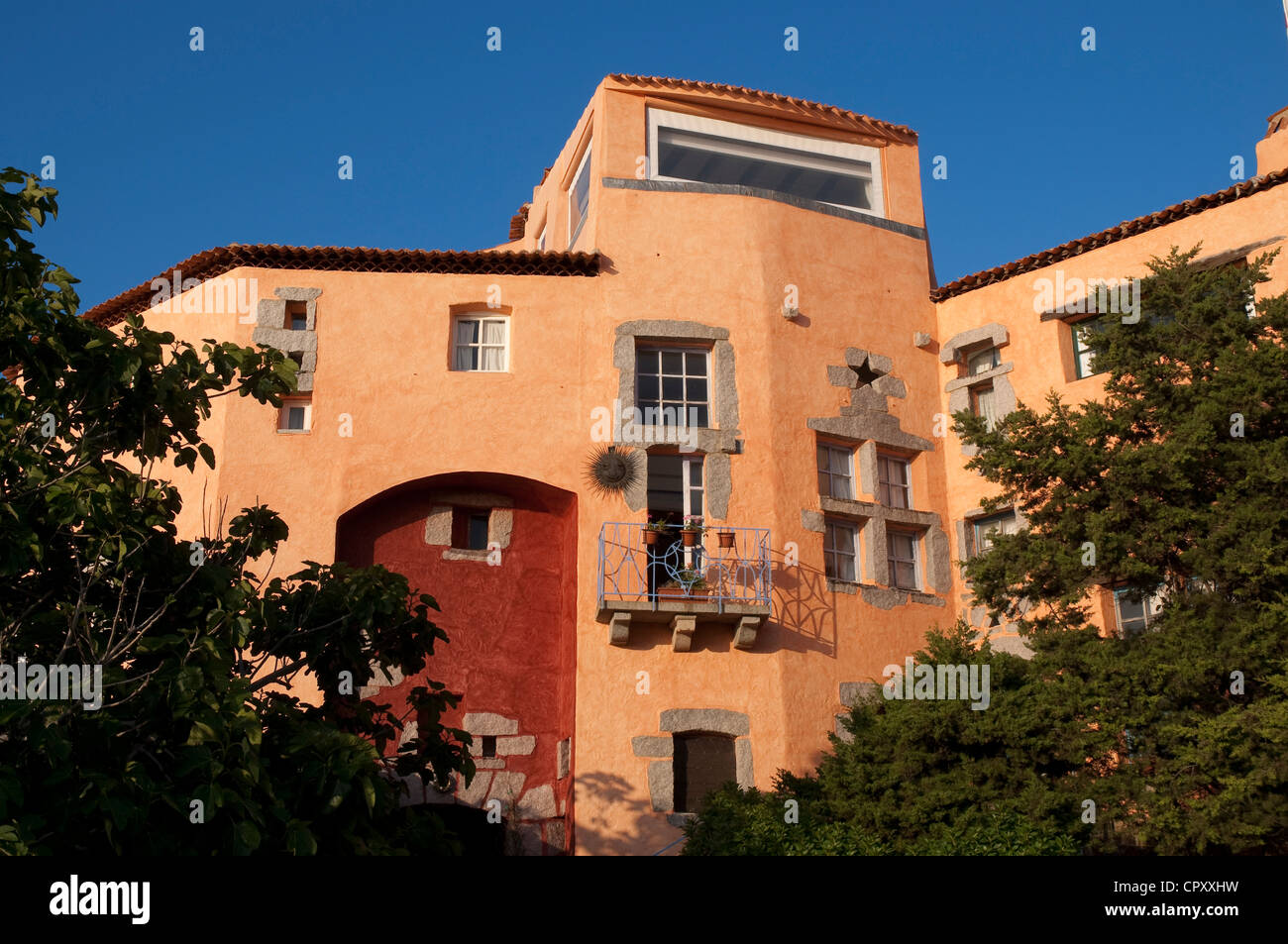 Italien, Sardinien, Olbia Tempio, die Smaragd Küste (Costa Smeralda) Porto Cervo, Provinzhaus Stockfoto