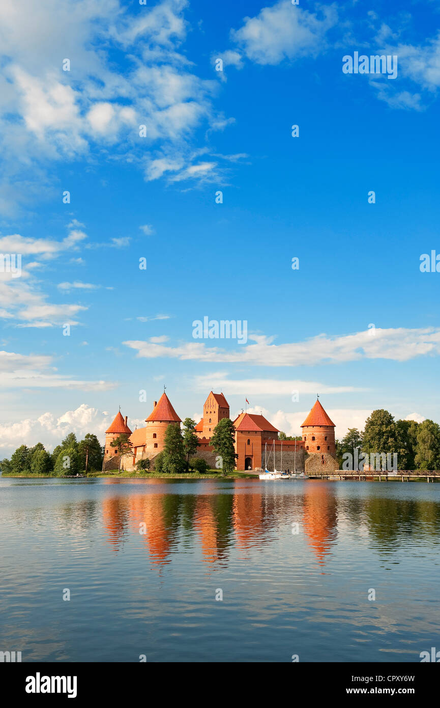 Litauen (Baltikum), Bezirk Vilnius, Trakai historischen Nationalpark, Burg Trakai Insel (Salos Pilis) Stockfoto