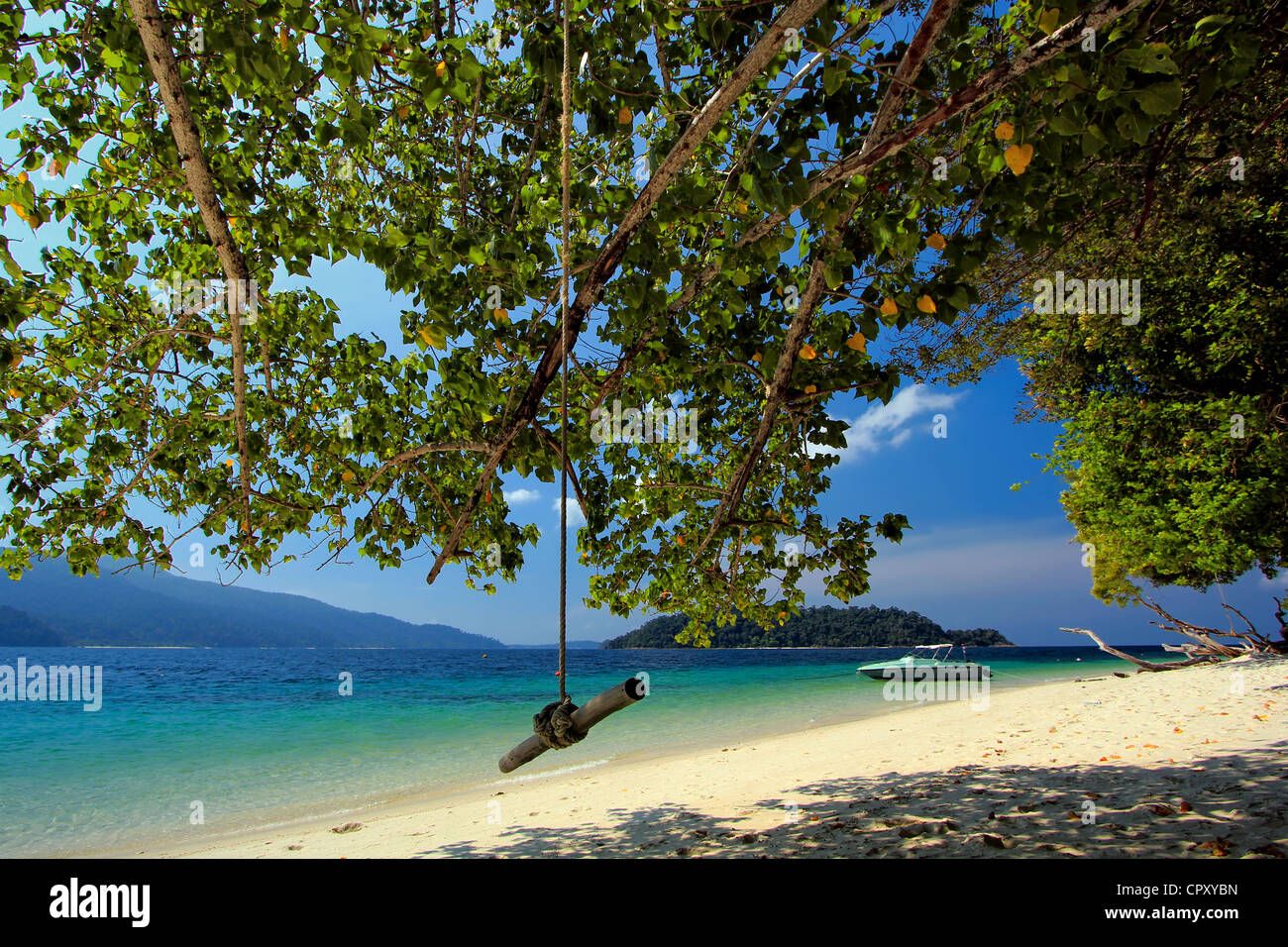 Unberührte tropische Perle der Andamanen | Koh Rawi | Satun, Thailand Stockfoto