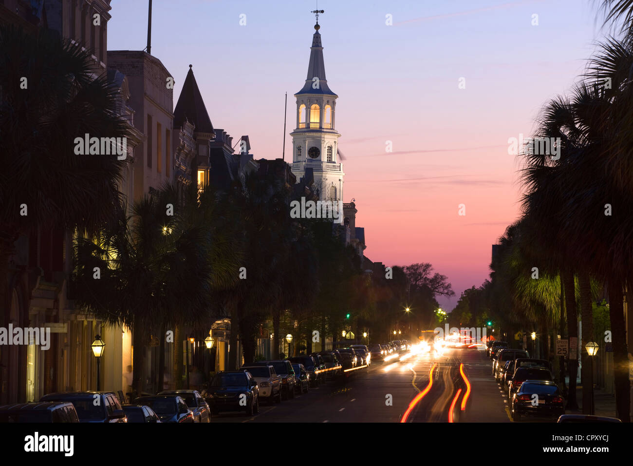 SANKT-MICHAEL-KIRCHE BROAD STREET DOWNTOWN CHARLESTON SOUTH CAROLINA USA Stockfoto