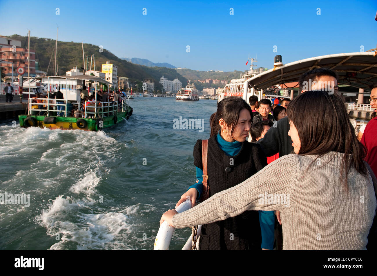 Kaohsiung, Taiwan Überfahrt zur Insel Cijin Stockfoto