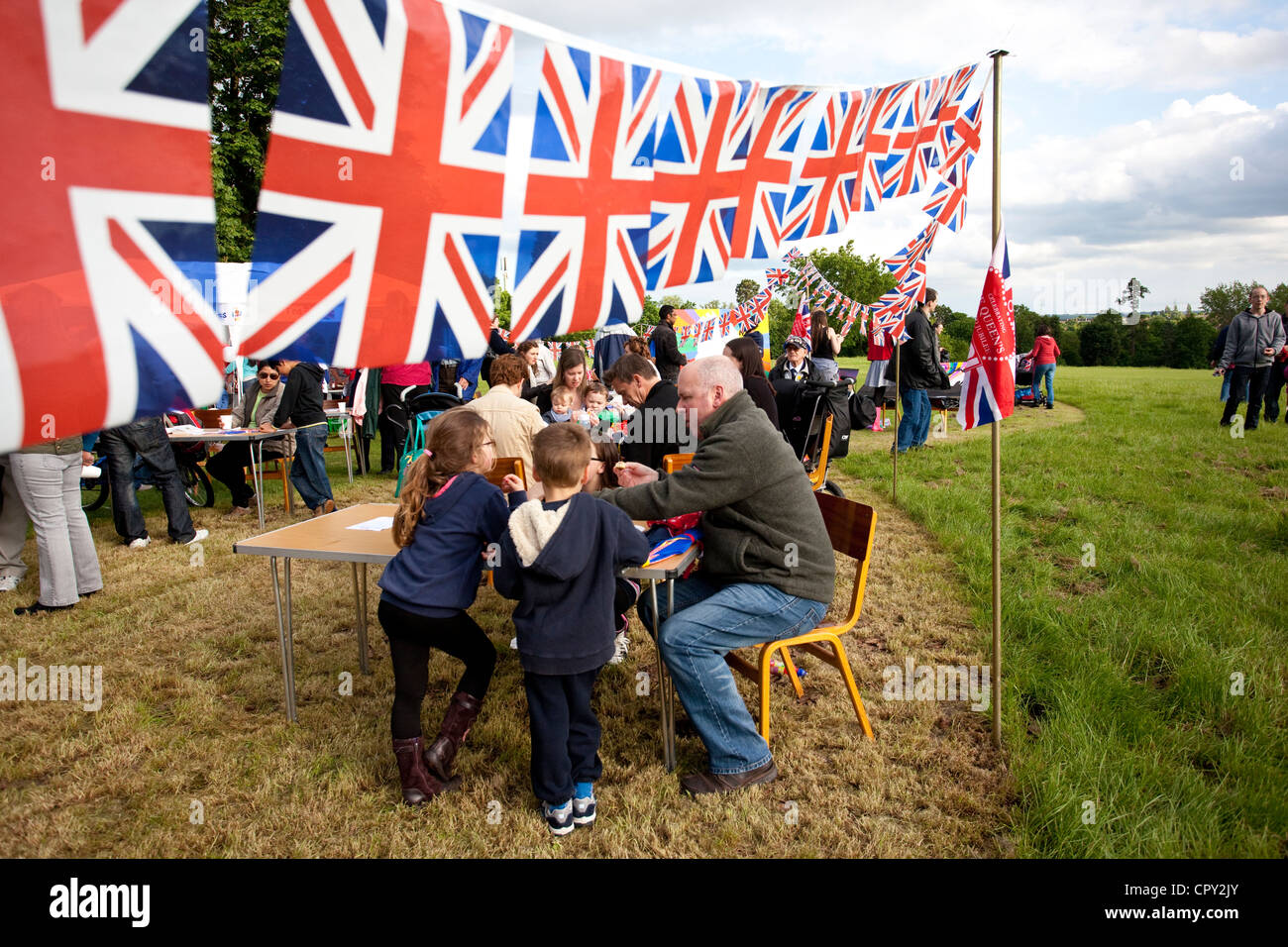 Diamant-Jubiläumsfest Morden Park, South West London, England, Vereinigtes Königreich Stockfoto