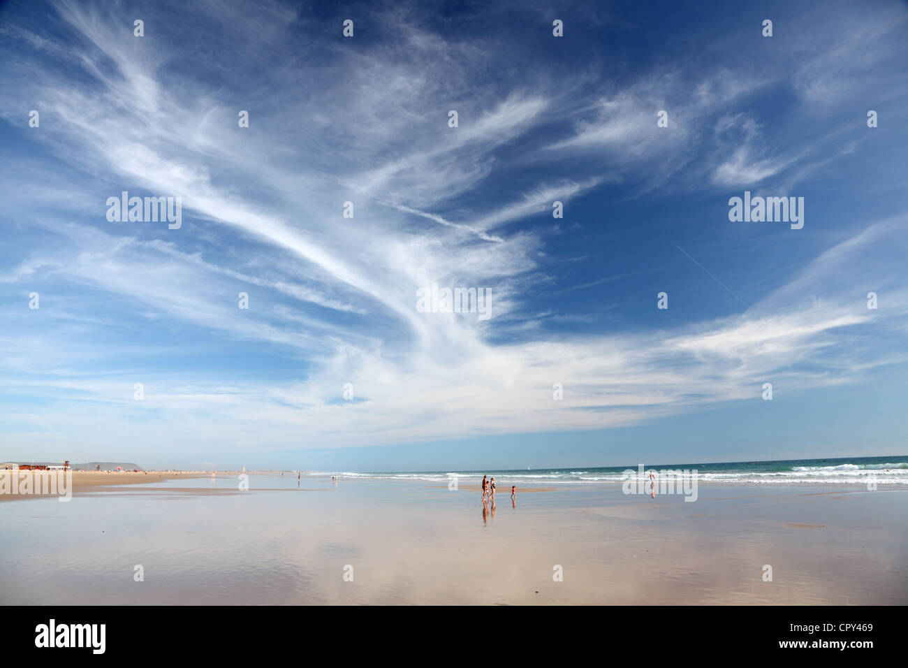 Strand von Conil De La Frontera, Andalusien Spanien Stockfoto