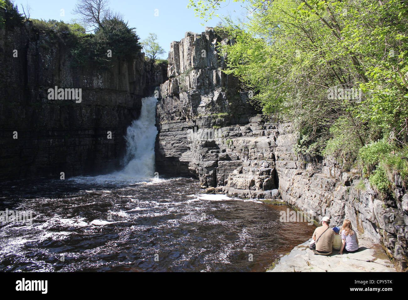 Teesdale Szenen, North East England. 26. Mai 2012 - High Force Wasserfall - eines der spektakulärsten Wasserfälle in England Stockfoto