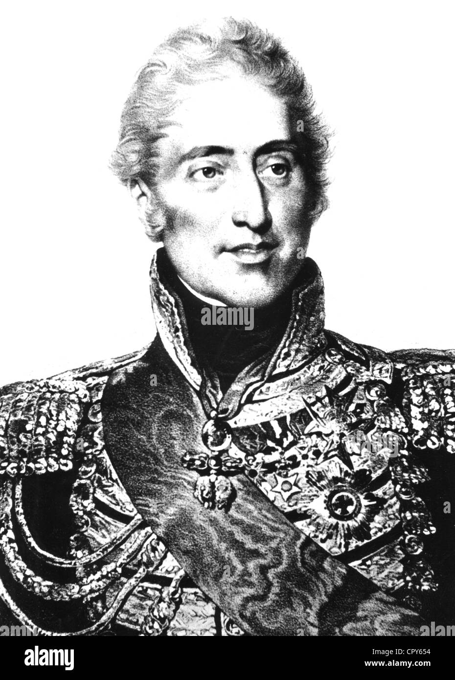 Charles X Philip, 9.10.1757 - 6.11.186, König von Frankreich 16.9.188 - 2.8.1830, Porträt, lithograph nach Marin, 19. Jahrhundert, Stockfoto