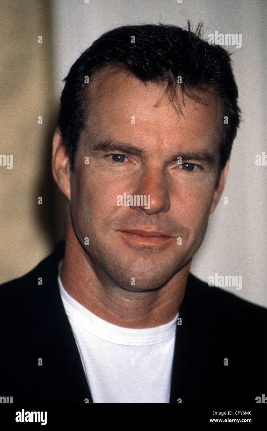 Quaid, Dennis, * 9.4.1954, US-Schauspieler, Porträt, aufgenommen während der PR-Tour zu seinem Film "Dragonheart" in Hamburg, Deutschland, 1996, Stockfoto