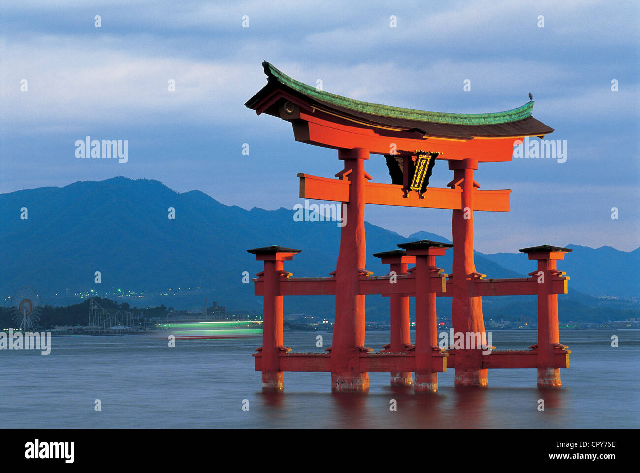 Japan, Insel Honshu, Chugoku Region, Insel Miyajima in Seto-Binnenmeer, Itukushima Shinto-Schrein-UNESCO-Welterbe Stockfoto