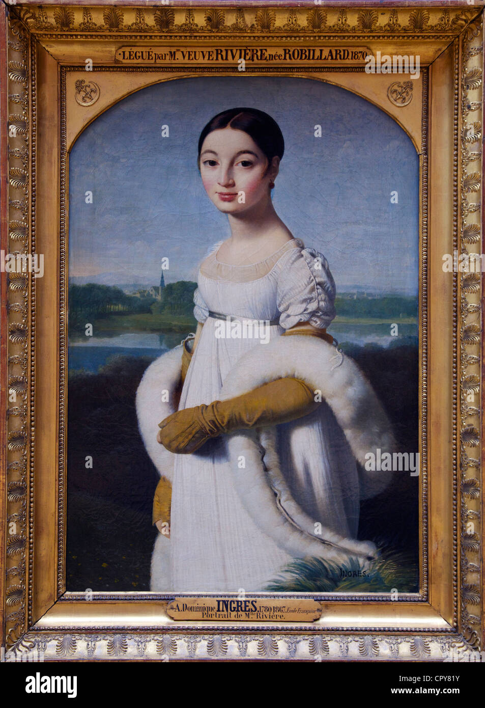 Mademoiselle Caroline Rivière, von Jean-Auguste-Dominique Ingres, Musee du Louvre-Museum, Paris, Frankreich, Europa, EU Stockfoto