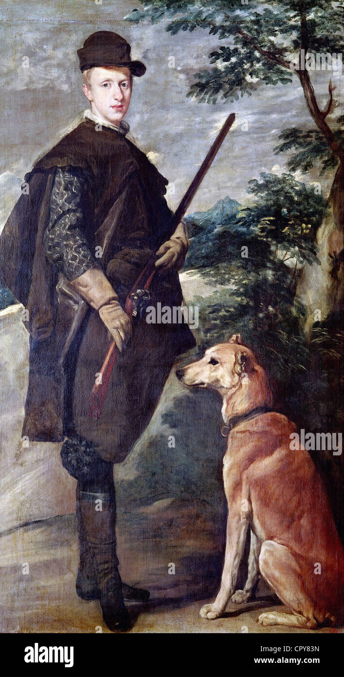 Ferdinand, 16.5.1609 - 9.11.1641, Cardinal-Infante von Spanien, Spanisch militärischer Befehlshaber, volle Länge, das Tragen von Jagd, Gemälde von Diego Velázquez (1599-1660), ca. 1633, Prado, Madrid, Artist's Urheberrecht nicht gelöscht werden Stockfoto