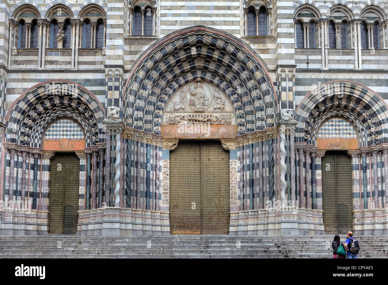 Kathedrale San Lorenzo, Genua, Ligurien, Italien Stockfoto