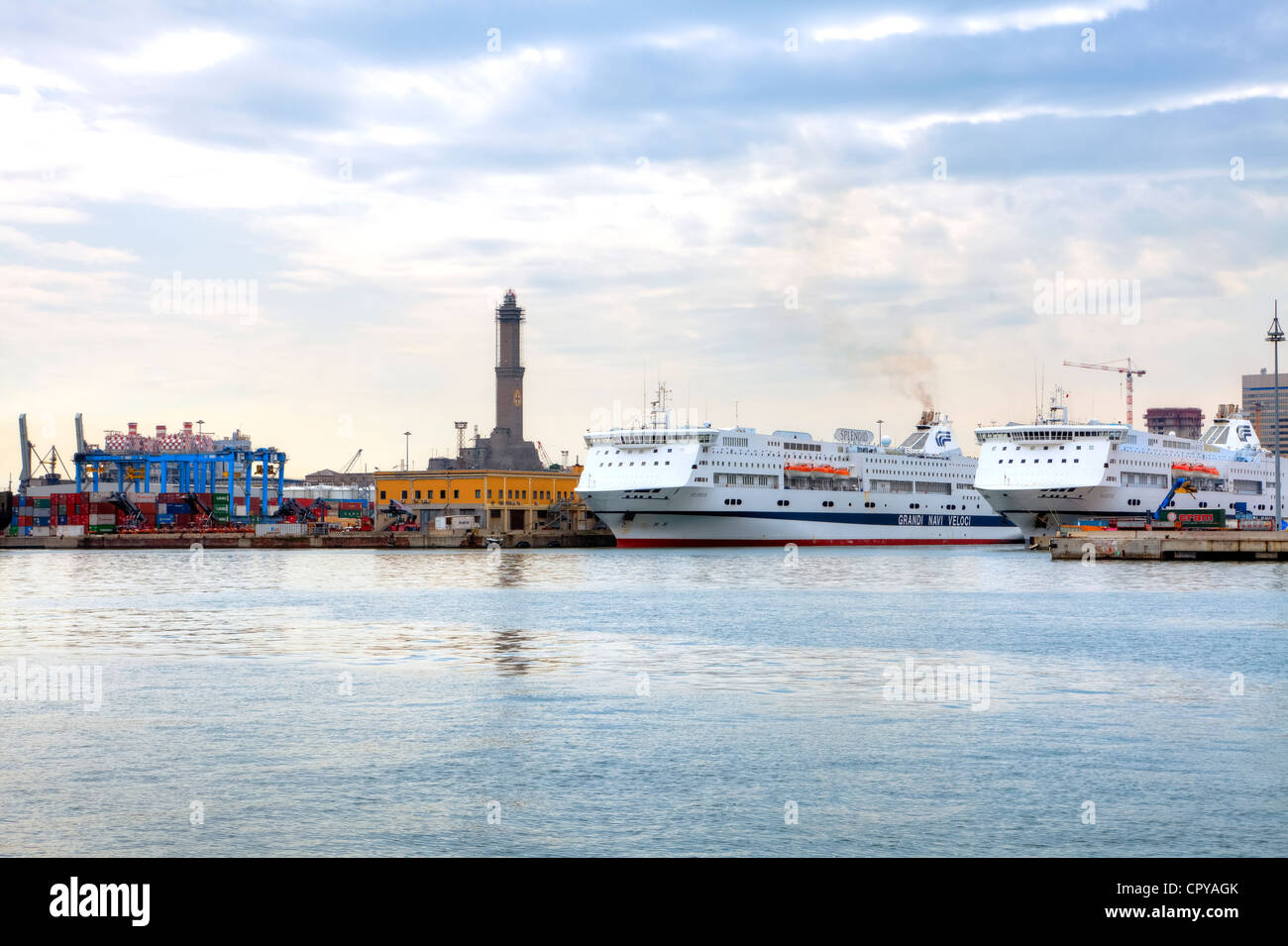 Torre della Lanterna, Leuchtturm, Genua, Ligurien, Italien Stockfoto