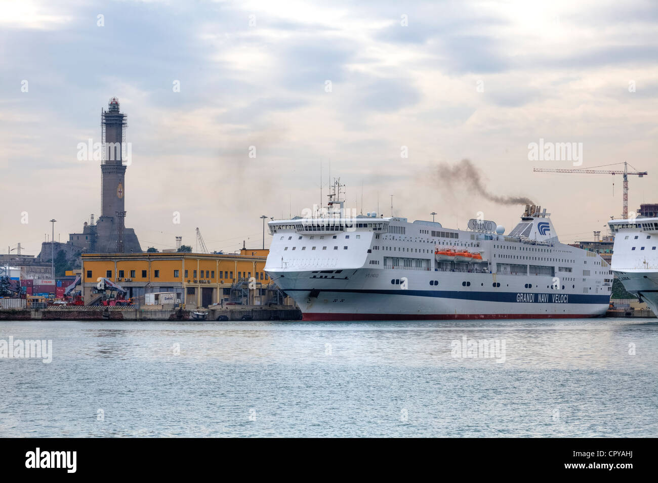 Torre della Lanterna, Leuchtturm, Genua, Ligurien, Italien Stockfoto