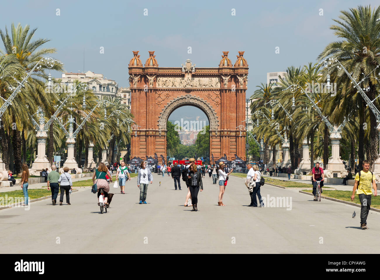 Arc de Triomf, Barcelona, Katalonien, Spanien Stockfoto